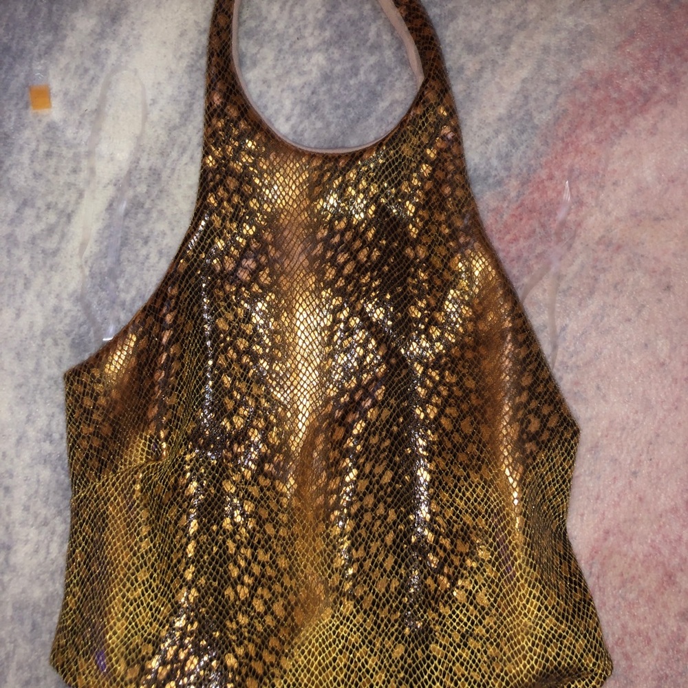 Dolls kill gold snakeskin set